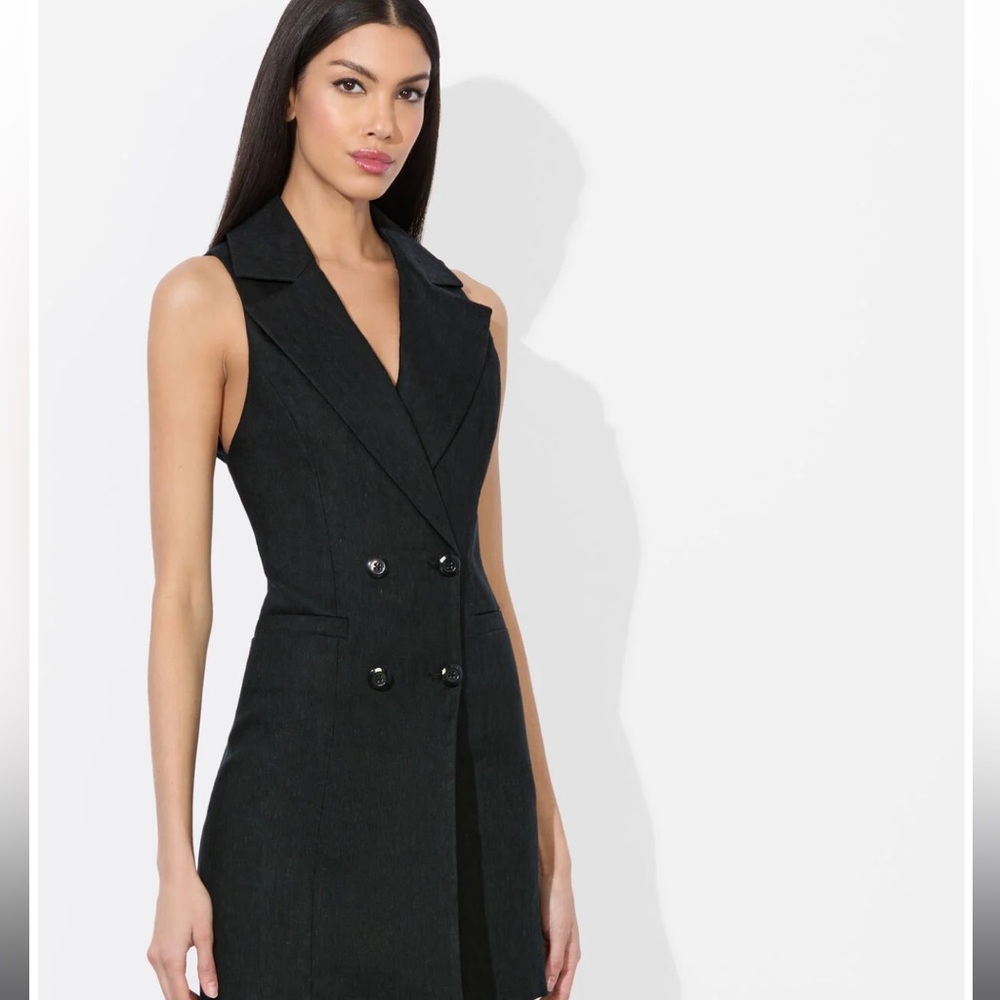 Shona Joy Black Double-Breasted Vest